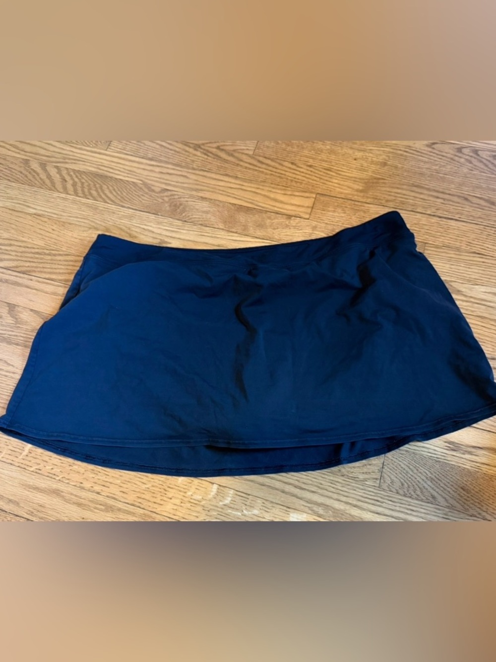 Lands’ End Women’s Plus Swim Skirt Black 22W Built-In Bottom Modest Swimwear